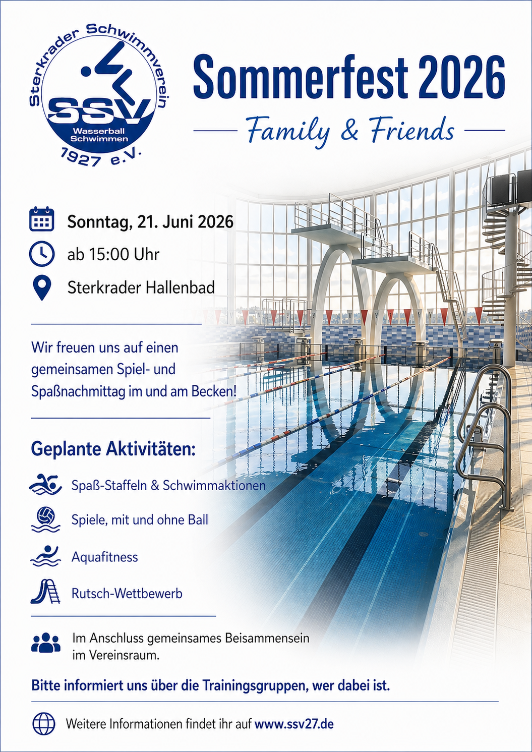 Ankündigung SSV Sommerfest 2026